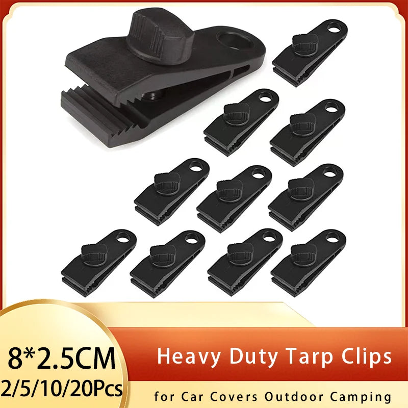 Heavy Duty Tarp Clips – Shark Tent Fasteners for Outdoor Camping and Awnings