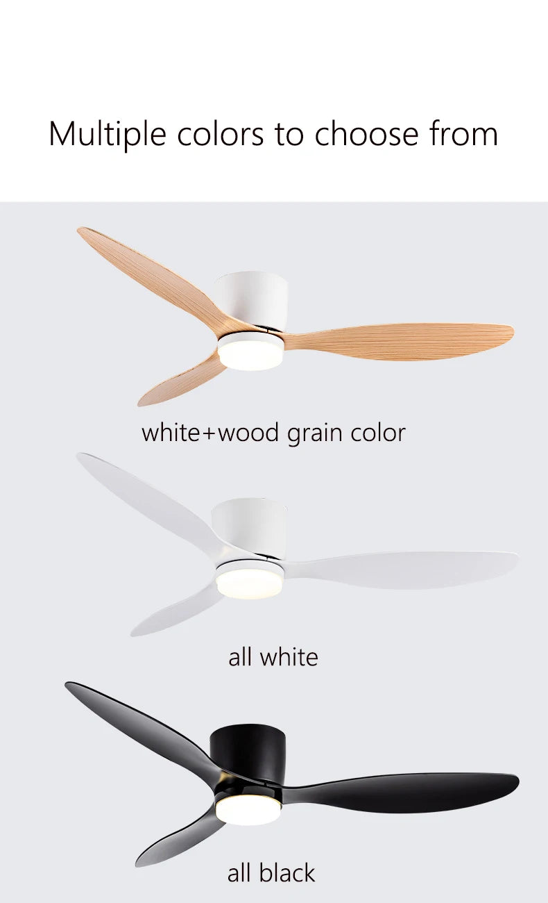 Modern LED Ceiling Fan – 42 52 Inch DC Motor for Nordic Home Lighting