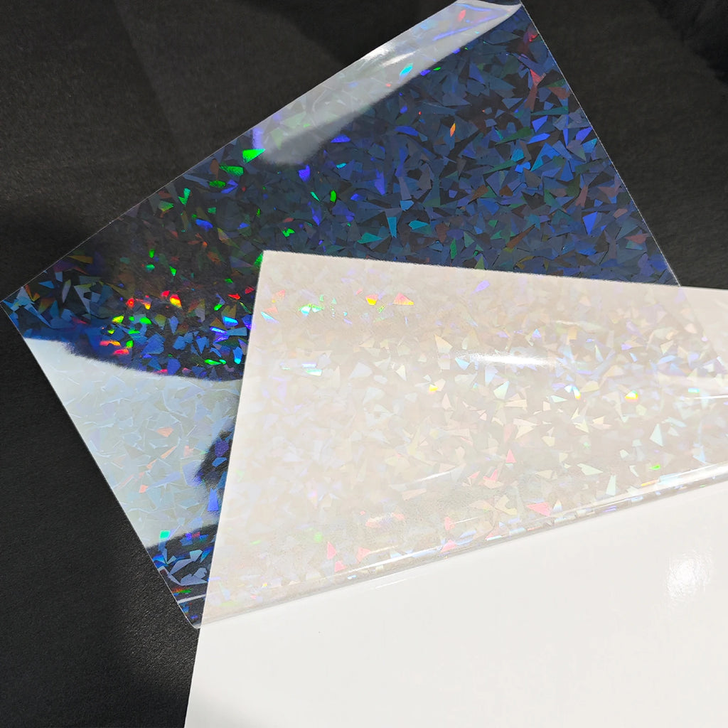Holographic Vinyl Laminating Sheets – 2.9x4.1 Inch Waterproof Sticker Paper for Crafts