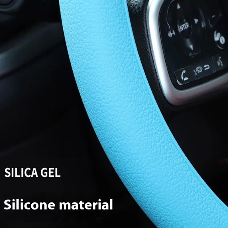 Silicone Steering Wheel Cover – Anti-slip Protective Grip for Universal Cars