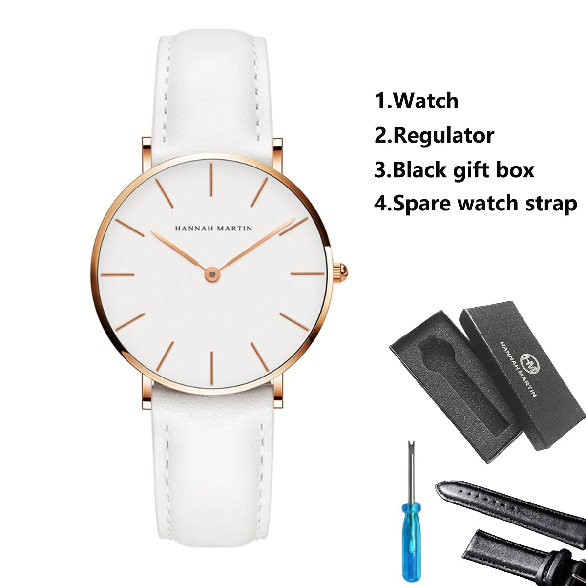 Ultra Thin Leather Wristwatch – Minimalist Dress Accessory for Women