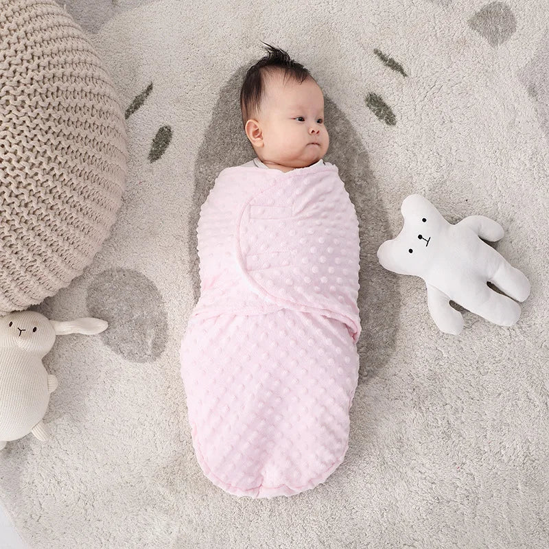 Velvet Baby Sleeping Bag – Hooded Anti-kick Swaddle for Newborn Sleep