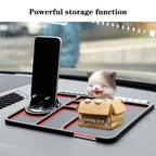 Silicone Dashboard Phone Pad – 4-in-1 Parking Number Card for Car Navigation