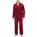 Silk Long Sleeve Pyjama Set – Plus Size Sleepwear for Men