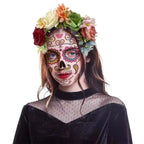 Mexican Rose Flower Crown – Boho Floral Headpiece for Halloween Party Wedding