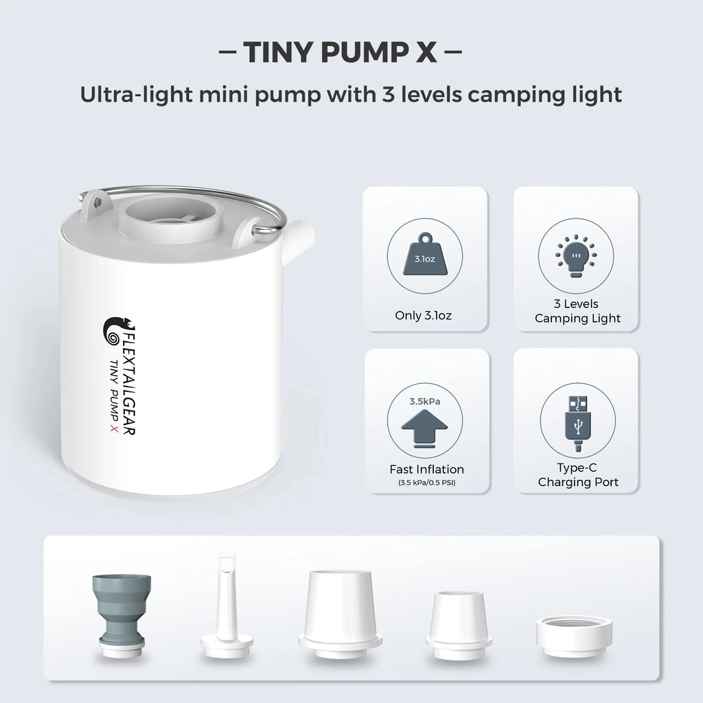 Portable Electric Air Pump – Rechargeable Camping Light for Inflatables