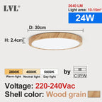 LED Ceiling Light – Wood Grain Golden Finish for Kitchen and Bedroom
