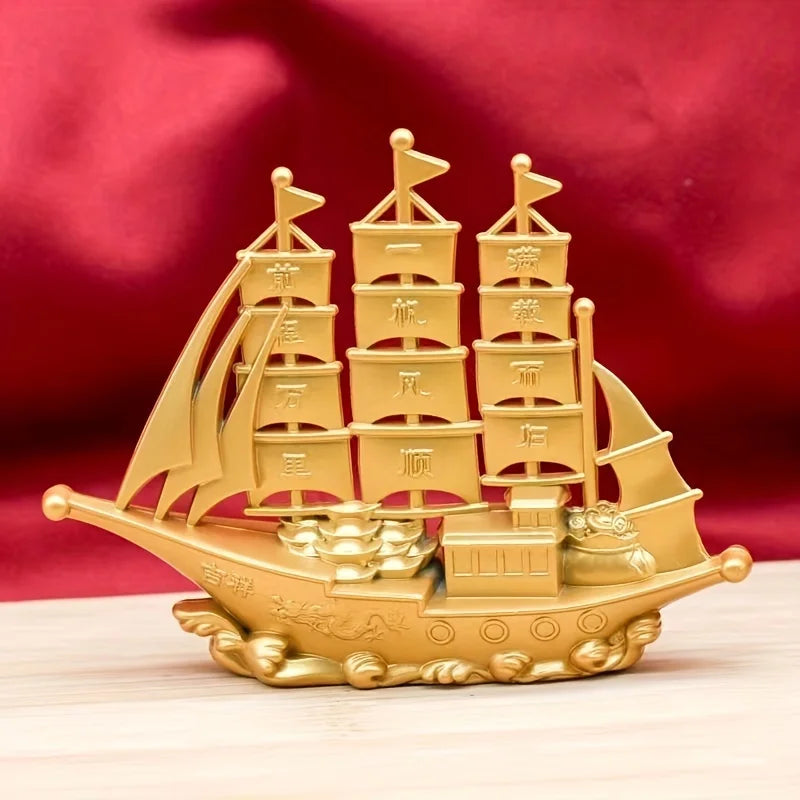 Metal Sailboat Ornament – Nautical Decor for Home and Office Desktop
