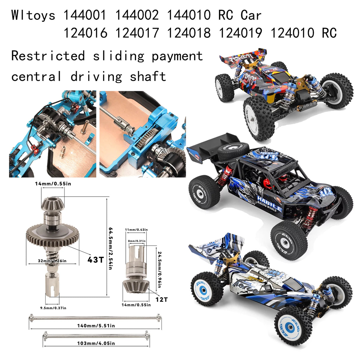 Metal Slipper Clutch Central Drive Shaft – Upgrade Parts for RC Cars