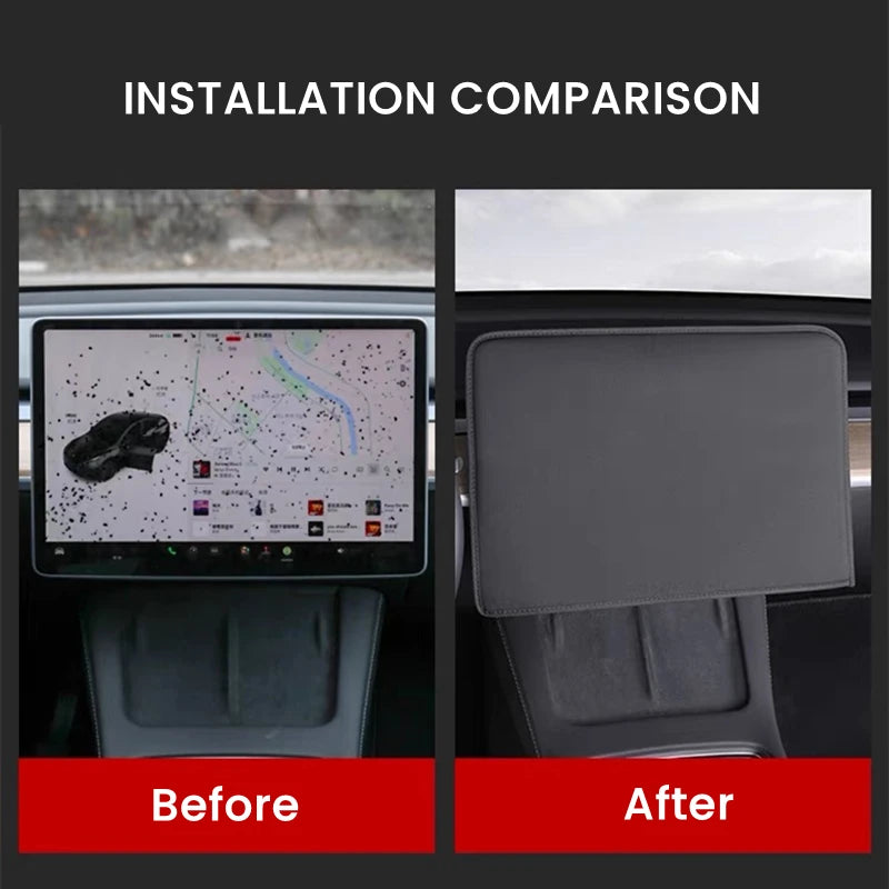 Anti-UV Navigation Screen Cover – Protective Sunshade for Tesla Model 3 Y