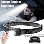 Rechargeable LED Headlamp – Waterproof Motion Sensor Torch for Outdoor Camping
