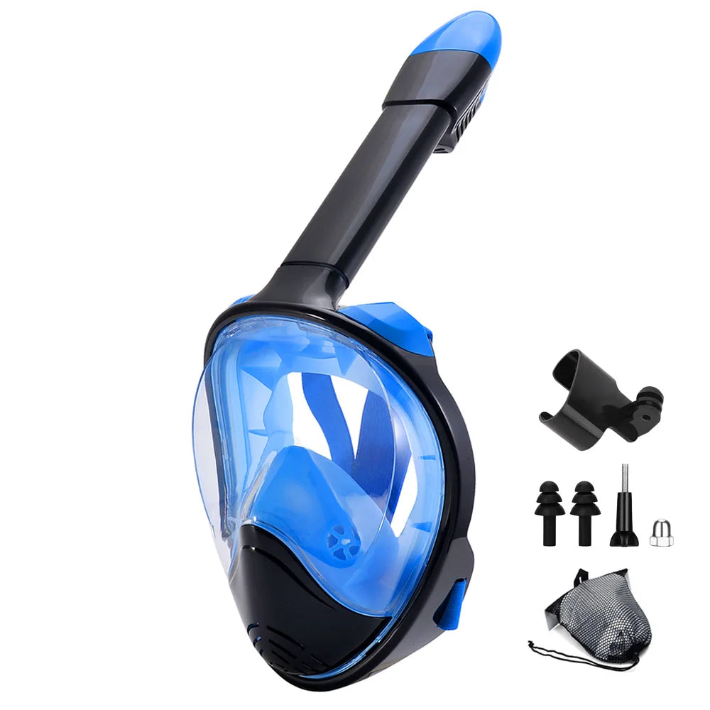 Full Face Snorkel Mask – Anti-Fog Panoramic View for Diving and Swimming