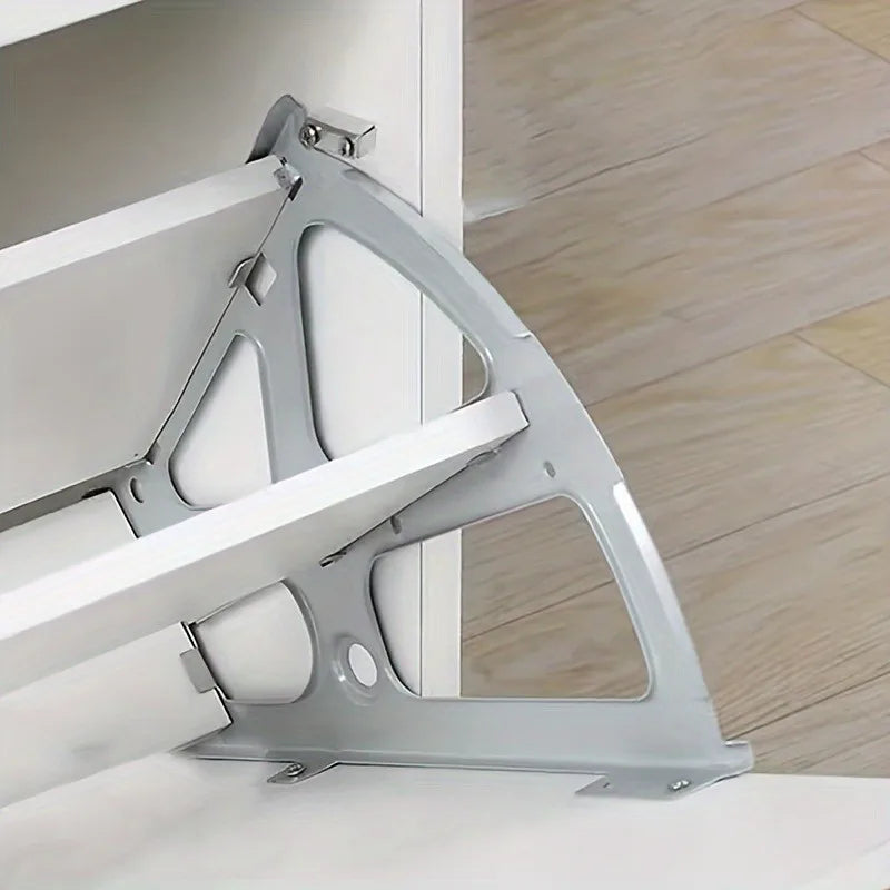 Stainless Steel Flip Shoe Rack – Thickened Hardware for Cabinet Storage