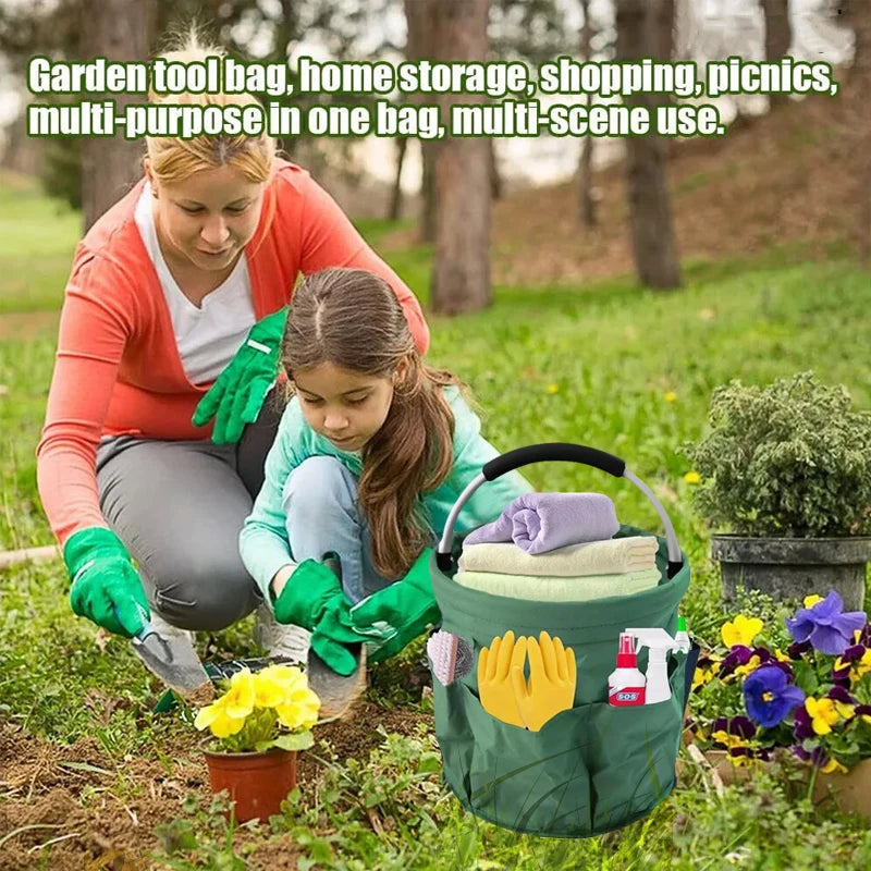 17L Folding Storage Tote – Large Collapsible Basket for Outdoor Cleaning