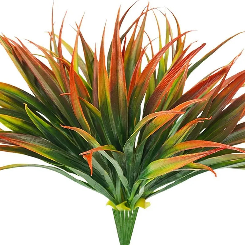 Artificial Spring Grass Leaves – 14 Leaf Bush for Wreath and Wedding Decor