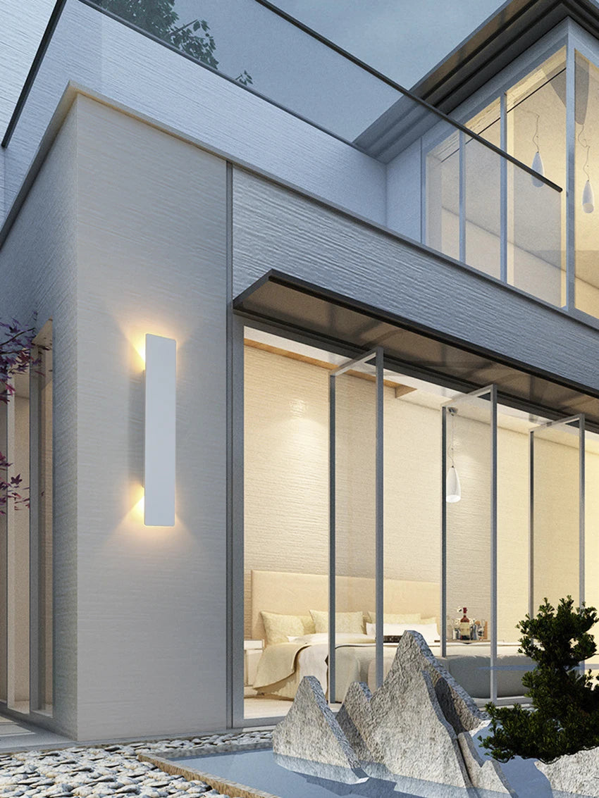 Modern LED Wall Lamp – Waterproof Aluminum Fixture for Outdoor Lighting
