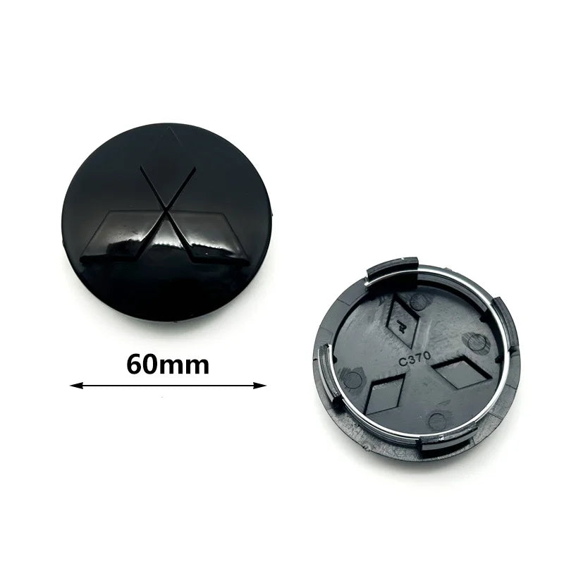 Wheel Center Hubcaps – Mitsubishi Ralliart Emblem for Car Rim Customization