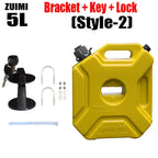 5L Plastic Fuel Canister – Lockable Backup Tank for Motorcycle SUV Storage