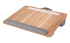 Portable Wooden Laptop Bed Desk – 15 Inch Lap Tray with Cushion for Study