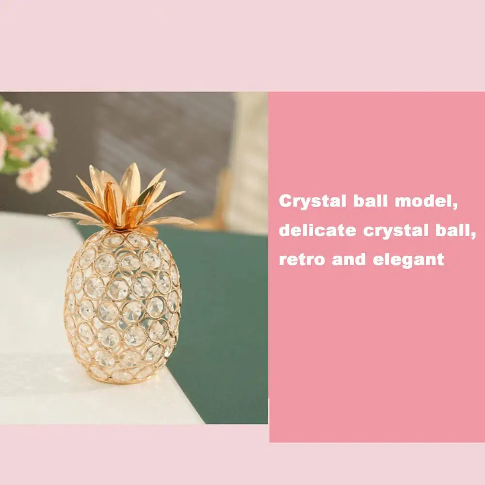 Crystal Rhinestone Apple Ornament – Sparkling Miniature Decor for Home