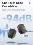 Wireless Lavalier Microphone – ENC Noise Cancelling for iPhone and Android