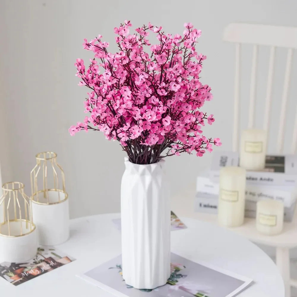 Artificial Cherry Blossoms – Silk Baby's Breath for Wedding Vase Decor