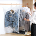 Transparent Vacuum Storage Bags – Compressed Wardrobe Organizer for Clothing