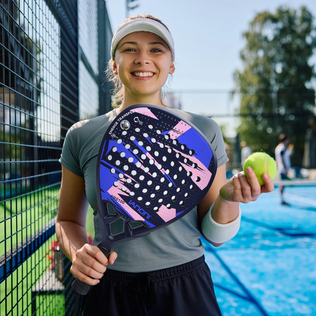 Carbon Fiber Padel Racket – EVA Memory Foam Core for Padel Tennis Matches