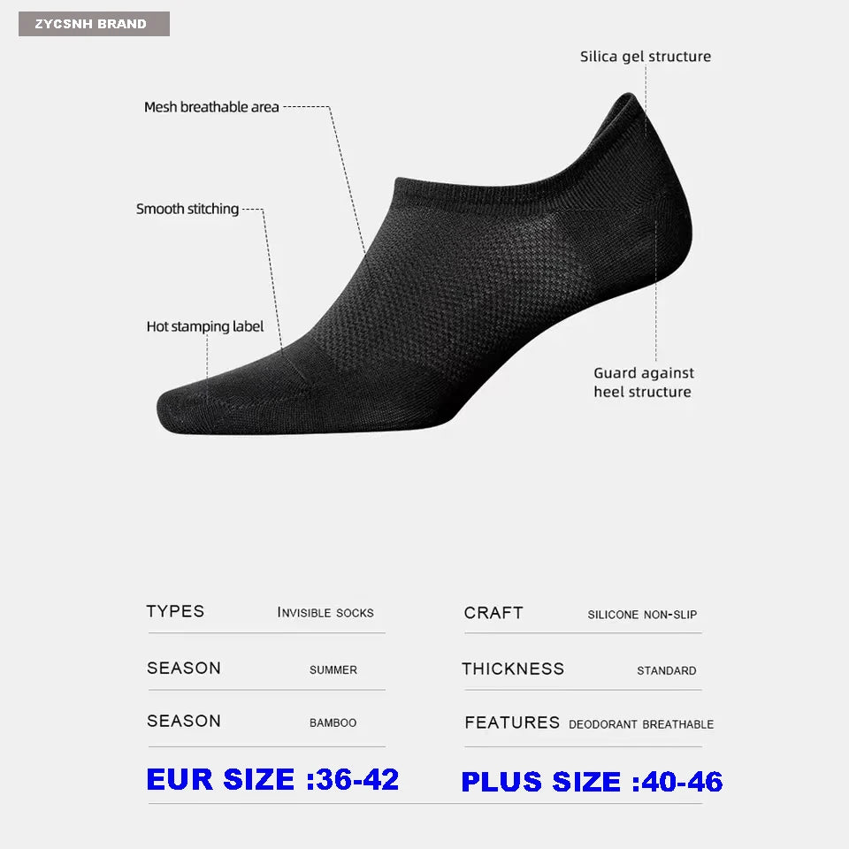 Bamboo Fiber Mesh Socks – Absorbent Invisible Ankle Liners for Summer