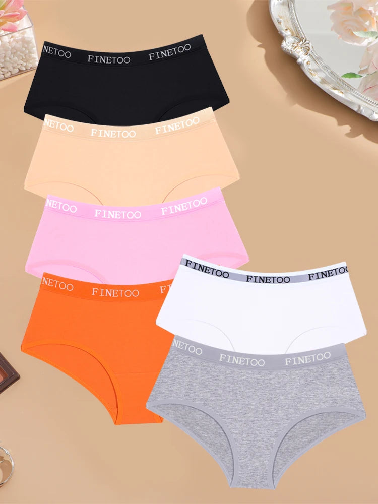 Cotton Letter Belt Briefs – Low Waist Breathable Lingerie for Women