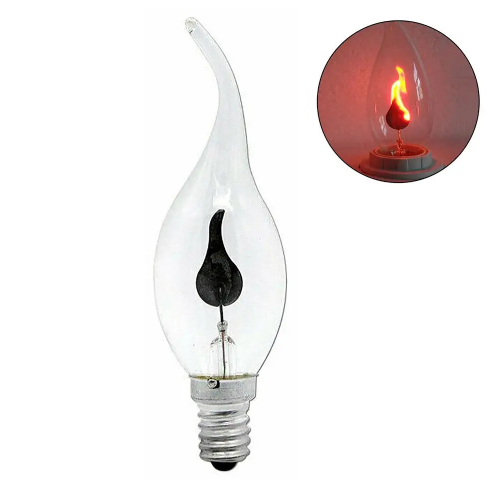 LED Flame Effect Candle Bulb – Vintage Edison Fire Lamp for Home Decor
