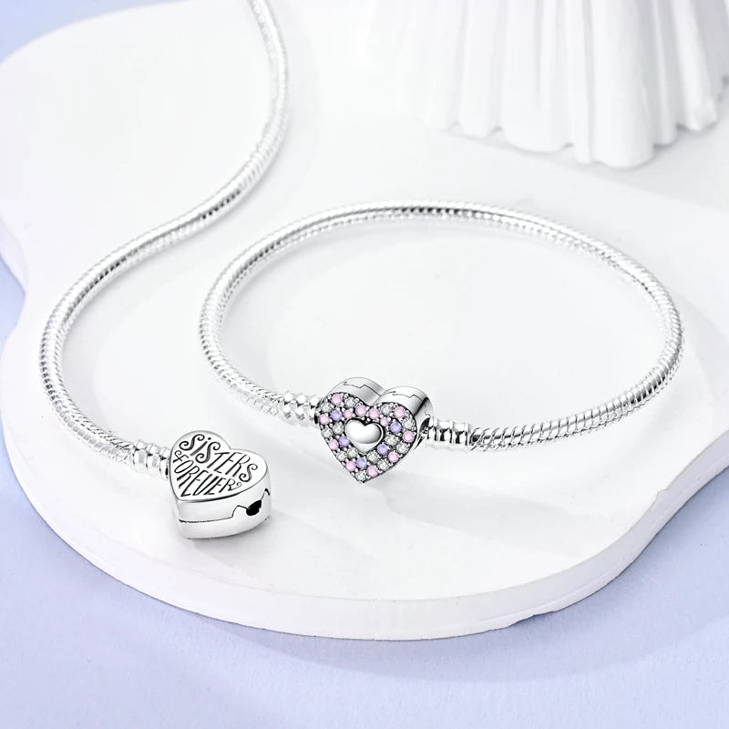 925 Sterling Silver Charm Bracelet – Adjustable Green Zircon for Birthday Gifts