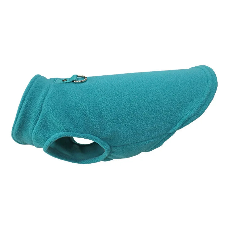 Fleece Dog Sweater with D-Ring – Soft Winter Warmth for Small Pets