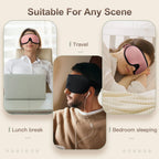 Memory Foam Sleep Mask – Ergonomic 3D Blindfold for Travel and Sleeping