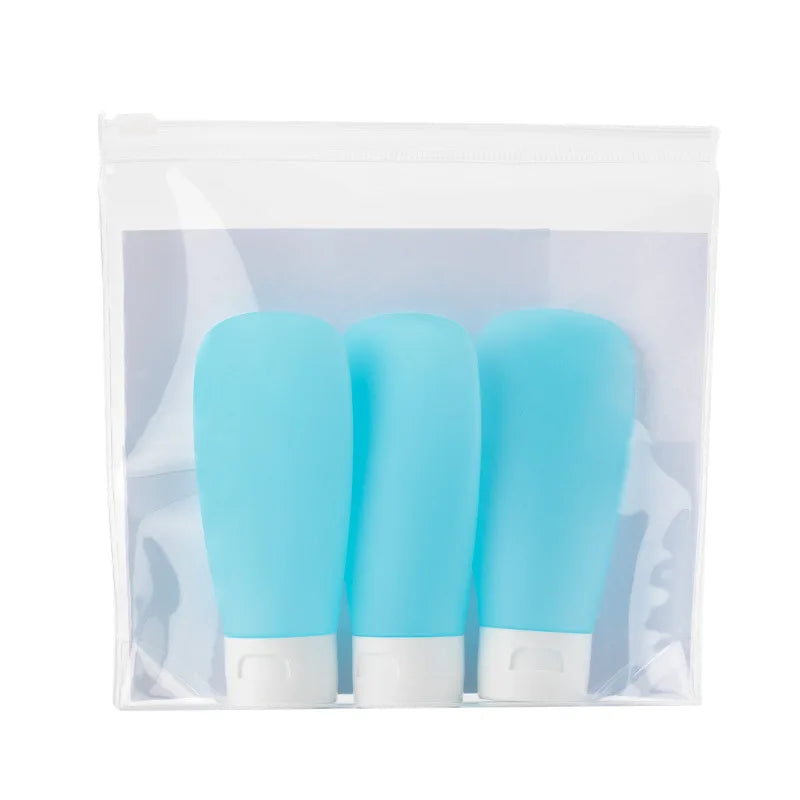 Refillable Squeeze Bottle Kit – Portable Travel Containers for Toiletries