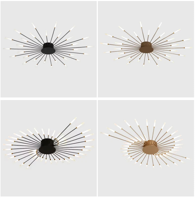 Modern Fireworks LED Ceiling Lamp – Decorative Chandelier for Living Room