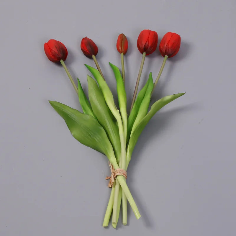 Artificial Tulip Bouquet – Real Touch Floral Decor for Wedding Home