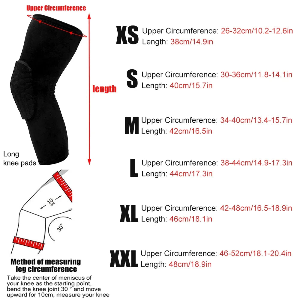 Honeycomb Compression Knee Pads – Protective Sleeve for Sports