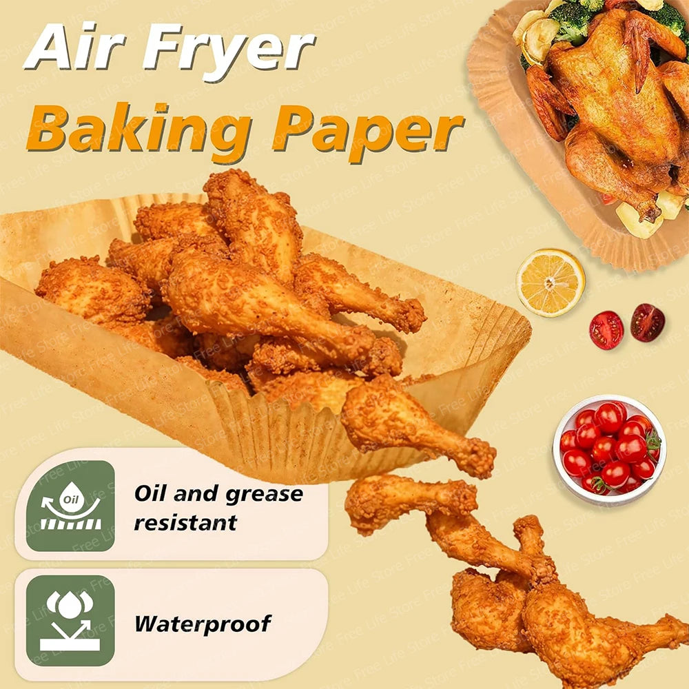 Parchment Paper Liners – Non-Stick Baking Sheets for Dual Basket Air Fryers
