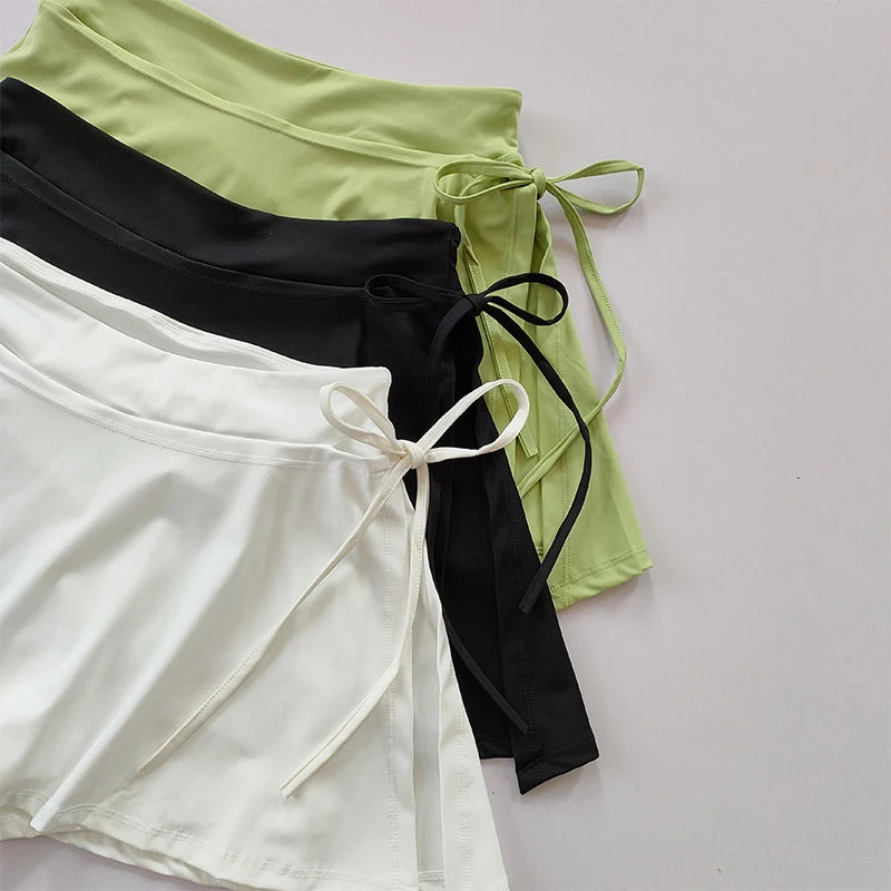 Athletic Yoga Skort – Quick-Dry Pocket Skirt for Tennis and Badminton
