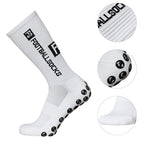 Anti-Slip Athletic Sports Socks – Stretchy Grip Crew for Football Soccer
