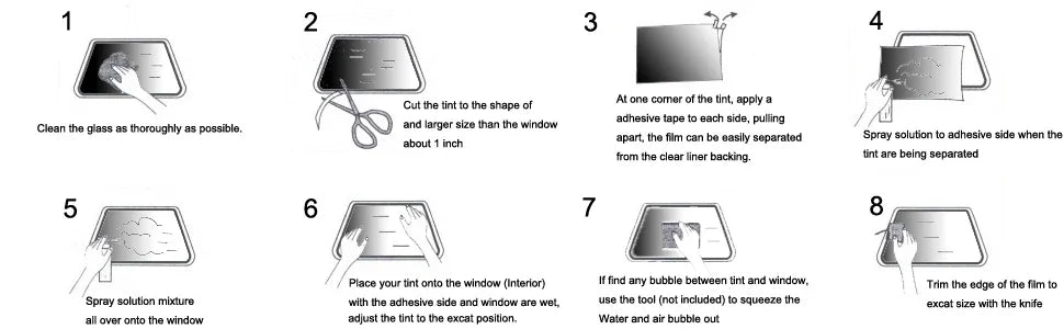 Car Window Tint Film – UV Blocking Privacy Shade for Auto Windshield