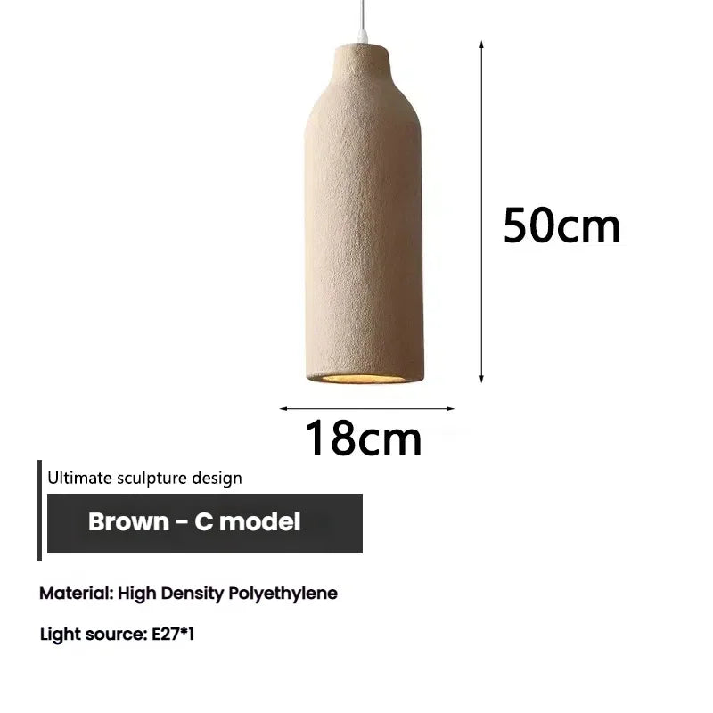 Wabi Sabi LED Chandelier – Modern Minimalist Pendant Light for Dining Room