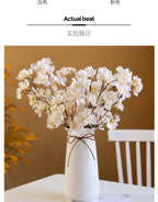 Artificial Silk Cherry Blossom Branch – 41cm Peach Floral for Wedding Decor