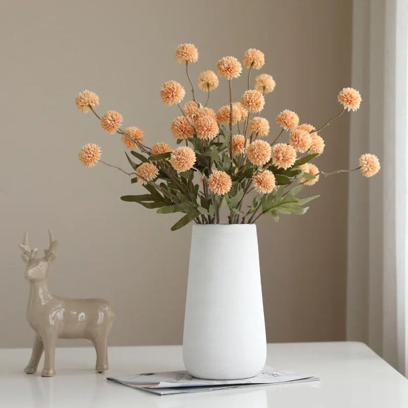 Silk Dandelion Flower Bouquet – Artificial Floral Decor for Wedding Home