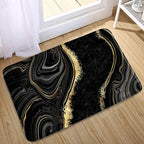 Abstract Marble Bath Mat Set – Geometric Non-slip Rugs for Bathroom Decor