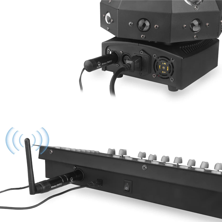 Wireless DMX Transmitter Receiver – 2.4G ISM Controller for Stage Lighting