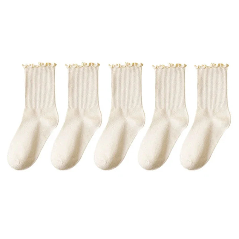 Ruffled Cotton Ankle Socks – Kawaii Lolita Accessories for Women