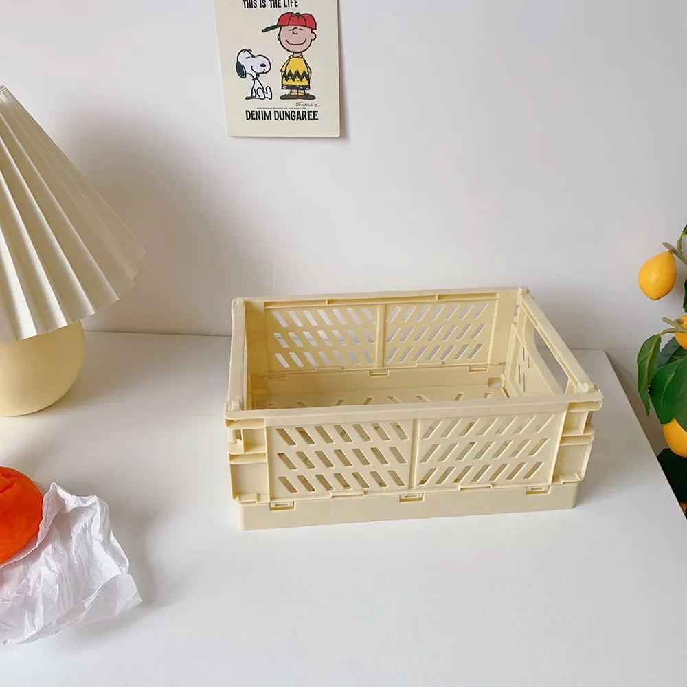 Foldable Storage Crate – Collapsible Organizer for Toys and Desk Supplies