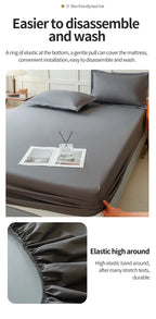 Waterproof Fitted Mattress Protector – Elastic Bed Cover for Home Bedding